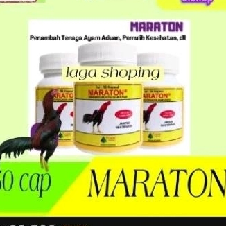 1 botol maraton 50 cap obat ayam kuat fisik stamina nafas panjang suara serak by piridam