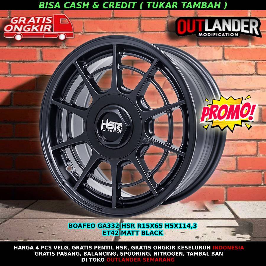 VELG MOBIL ORIGINAL HSR BOAFEO RING 15 COCOK UNTUK MOBIL INNOVA BRV ERTIGA DLL
