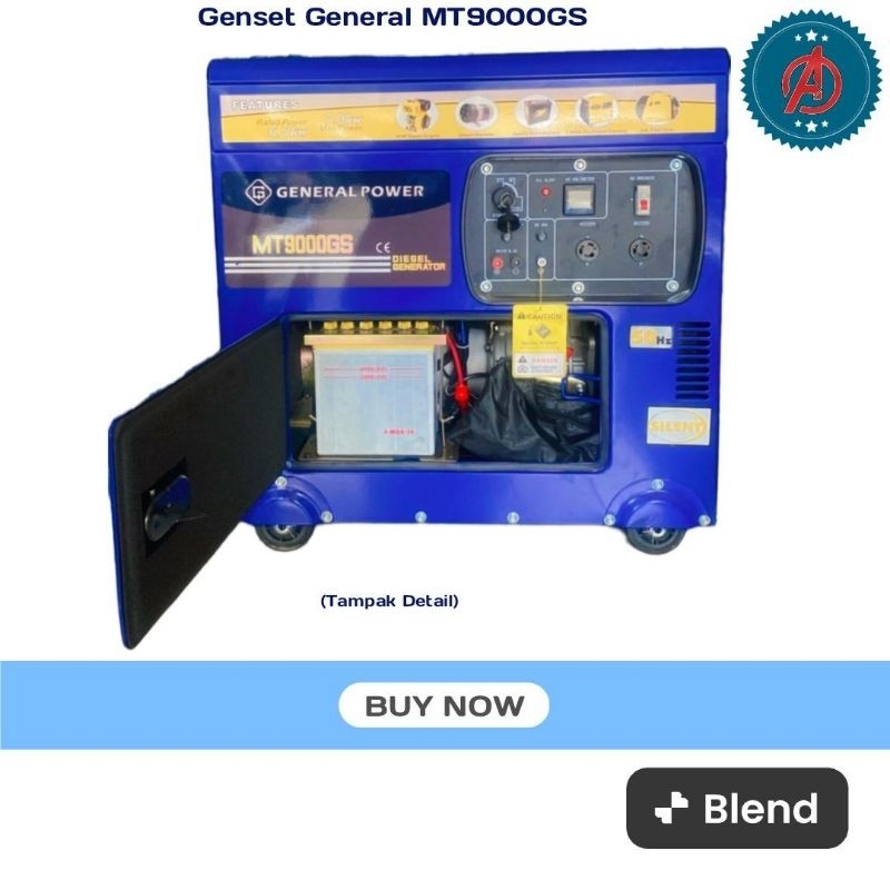 Mesin Genset General Power MT9000GS Silent (6000 Watt 1 Phase)