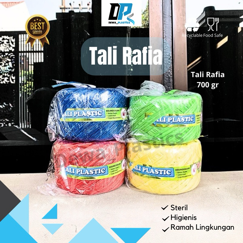 

Tali Rafia / Tali Warna-Warni / Tali Plastik 800 gr