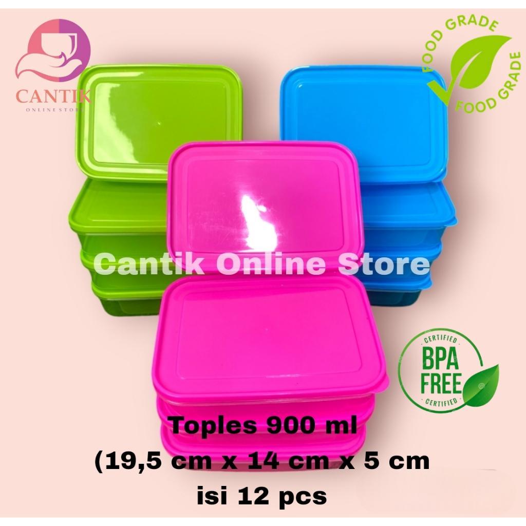 Toples/Sealpack KMP Plastik SATUAN ukuran 900ml/ 1800ml/ 2500ml Kotak Plastik/Kotak Makan/Wadah Maka