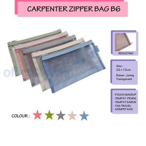 

ZIPPER BAG GANTUNG B6 WARNA PASTEL