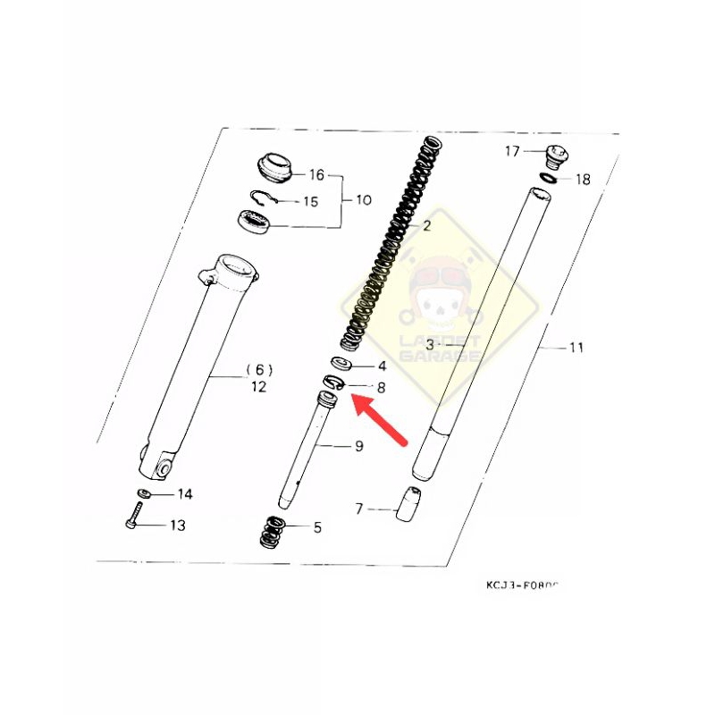 RING PLASTIK PISTON SHOCK DEPAN SULINGAN HALU-HALU HONDA GL PRO MAX NEOTECH MEGAPRO LAMA PRIMUS MONO