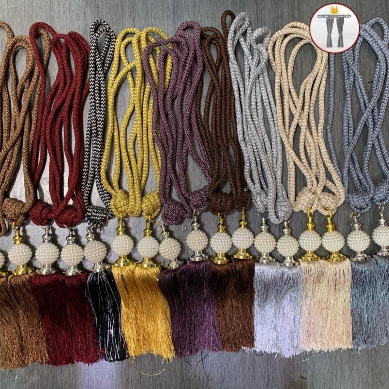 tasrl mutiara/tali gorden estetik/gantungan gorden/tali sibak gorden