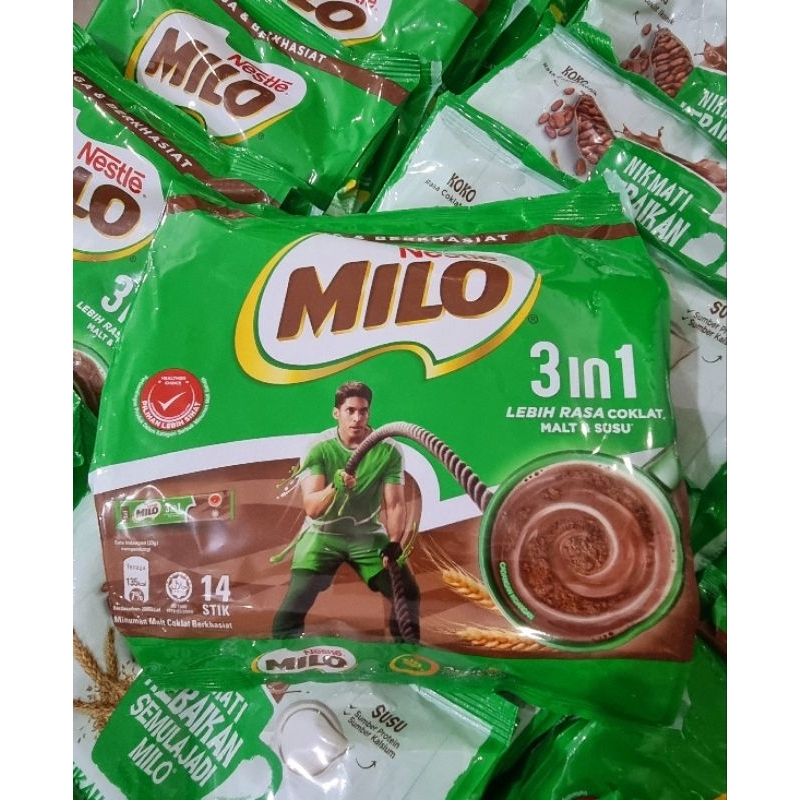 

Milo Sachet 3in1 isi 14Stik (Keluaran Terbaru)