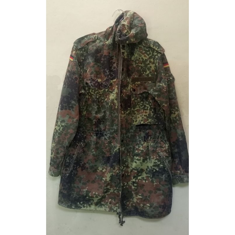 BDU Germany Camo Second / Jaket Parka Army Jerman / Bundeswehr German Military Jacket / Flecktarn / 