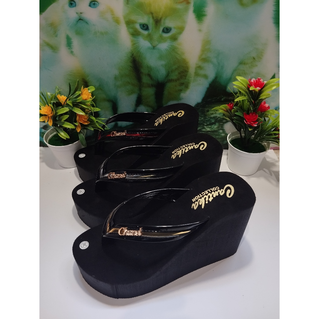 Cantika Sandal Jepit Wedges 11 cm New Trend Kekinian 2025