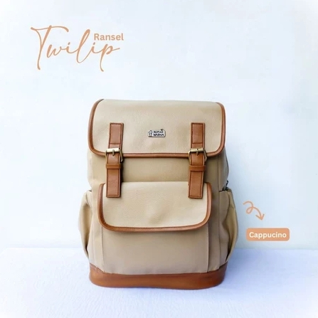 TAS RANSEL B TWILIP RUMAH WARNA TAS WANITA ANAK SEKOLAH KULIAH KERJA LAPTOP
