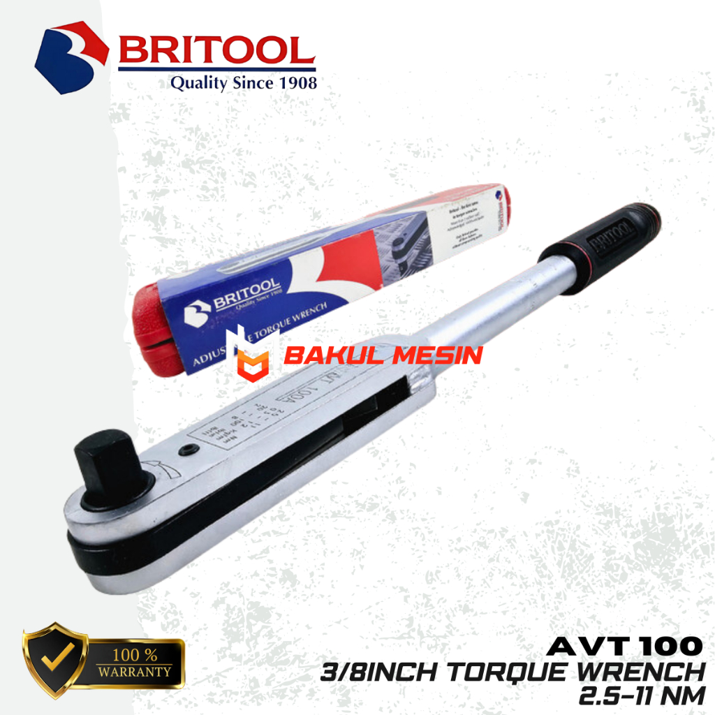 BRITOOL AVT100 Kunci momen kunci torsi 3/8inch torque wrench AVT 100