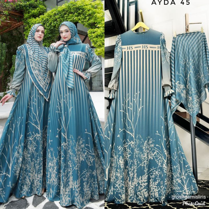 SALE STOKU‼️Sarimbit Set Family Gamis Haliza Adreena 7 Ayda 45 by Haliza Style Haliza Syar'i Abaya H