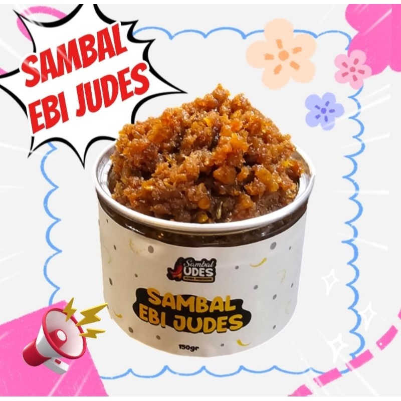 

sambal judes - sambal Ebi Judes Pedas mantap,lezat dapat dimakan langsung dengan nasi putih, atau di tambah lauk pauk, berat bersih 150 gram
