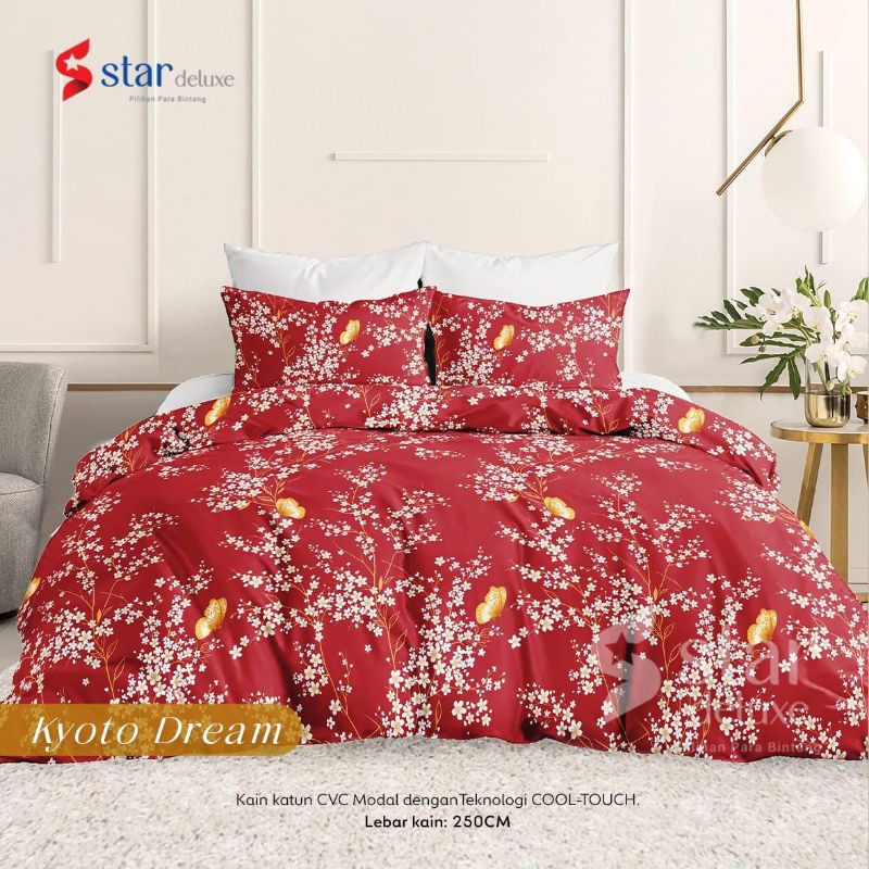 seprei+ selimut bedcover motif  | cherry bear | Kyoto dream | Ariana | Free karet Antigeser
