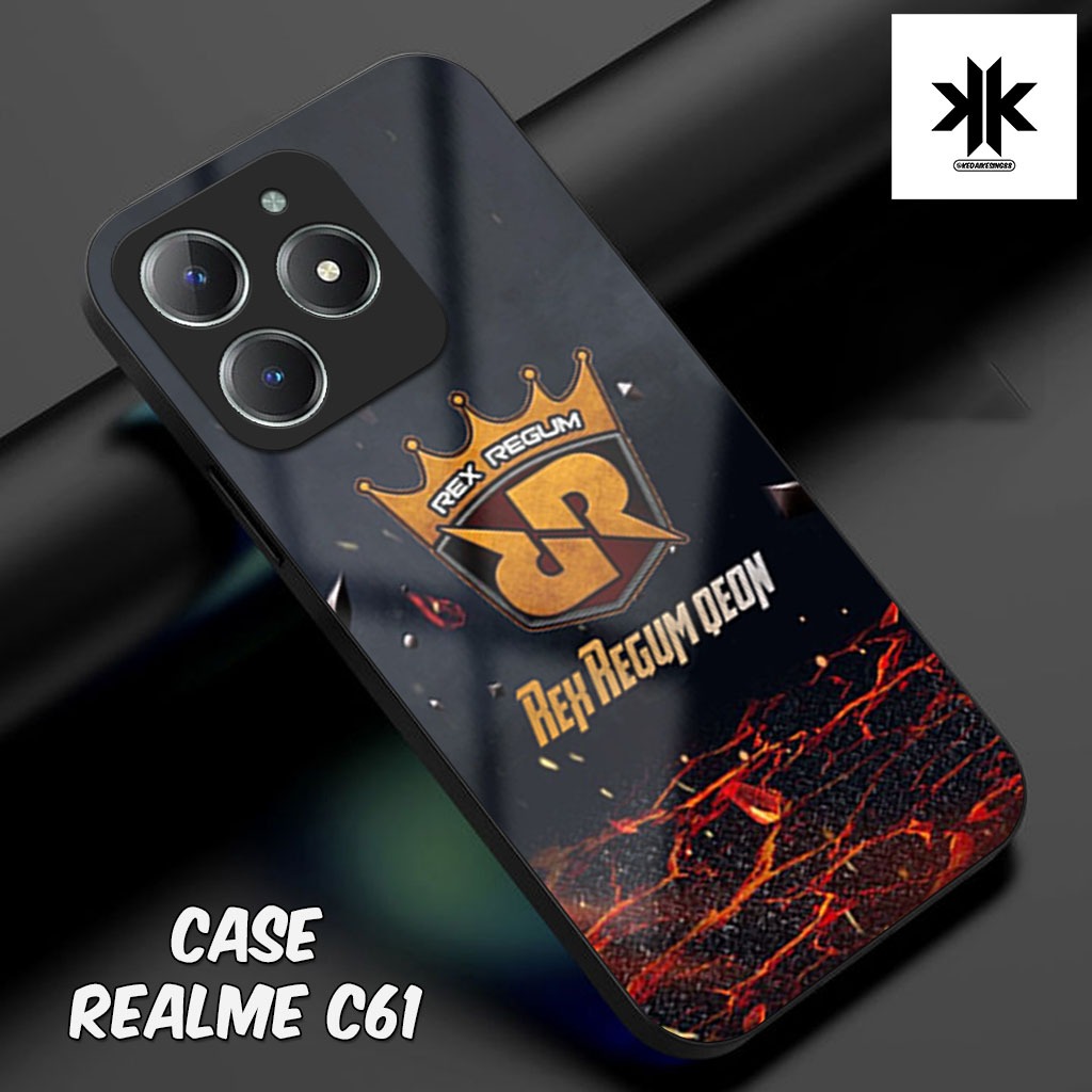 KK35 Case Realme C61 - Casing Hp Realme C61 - Softcase Glass Kaca - Hardcase Glossy - Case Hp - Casi