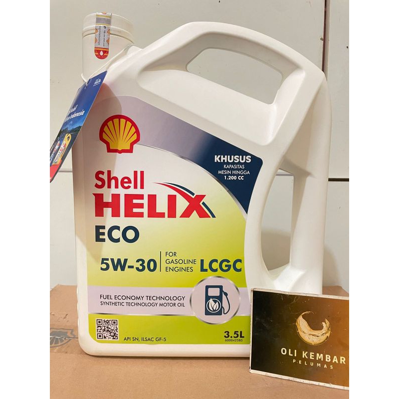 SHELL HELIX ECO 5W-30 3,5L | ORIGINAL BARCODE. OLI SHELL. OLI MOBIL