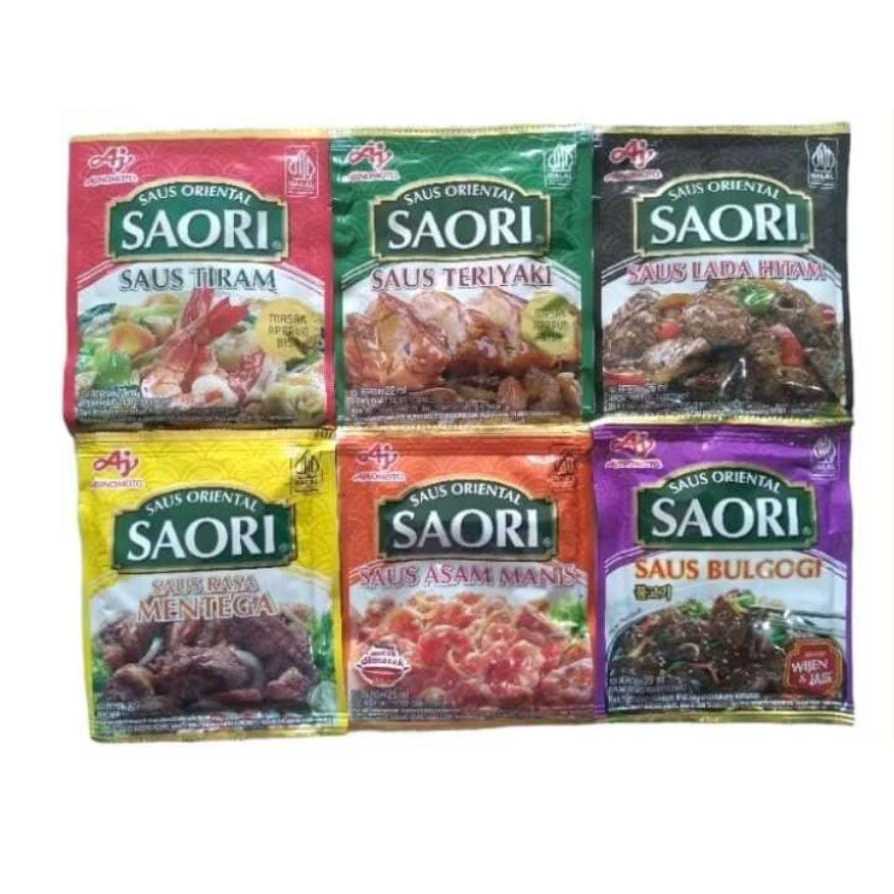 

[RENCENG isi 10pcs 23-25 ml ] SAORI SACHET Saos Teriyaki ,Saos Tiram , Asam Manis Lada Hitam, bulgogi