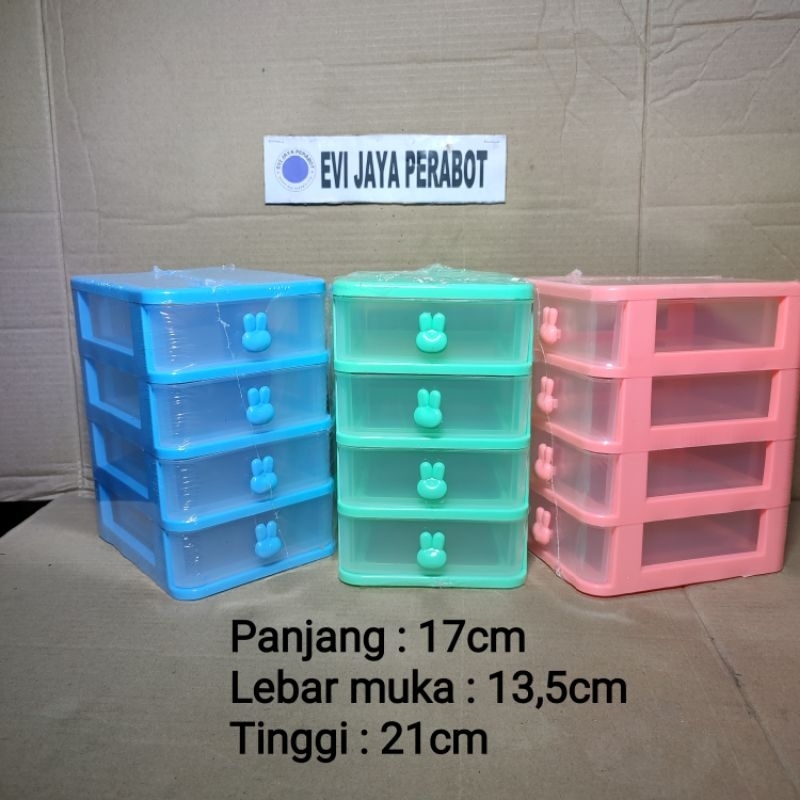 Rak Laci Mini / Kotak Make Up / Laci Lucu Susun 4