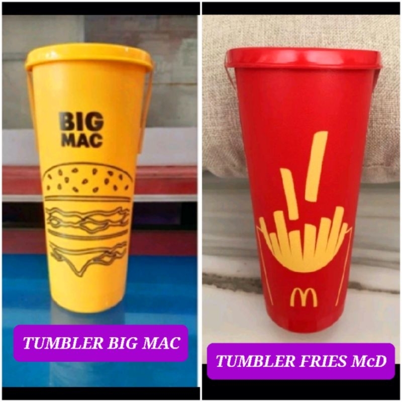 tumbler mcd reusable cup tumbler mcd botol merchandise mcd souvenir ultah mcd lunch box McD