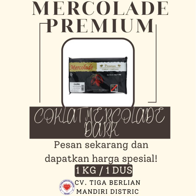 

COKLAT MERCOLADE DARK PREMIUM 1KG / 12PCS / 1DUS