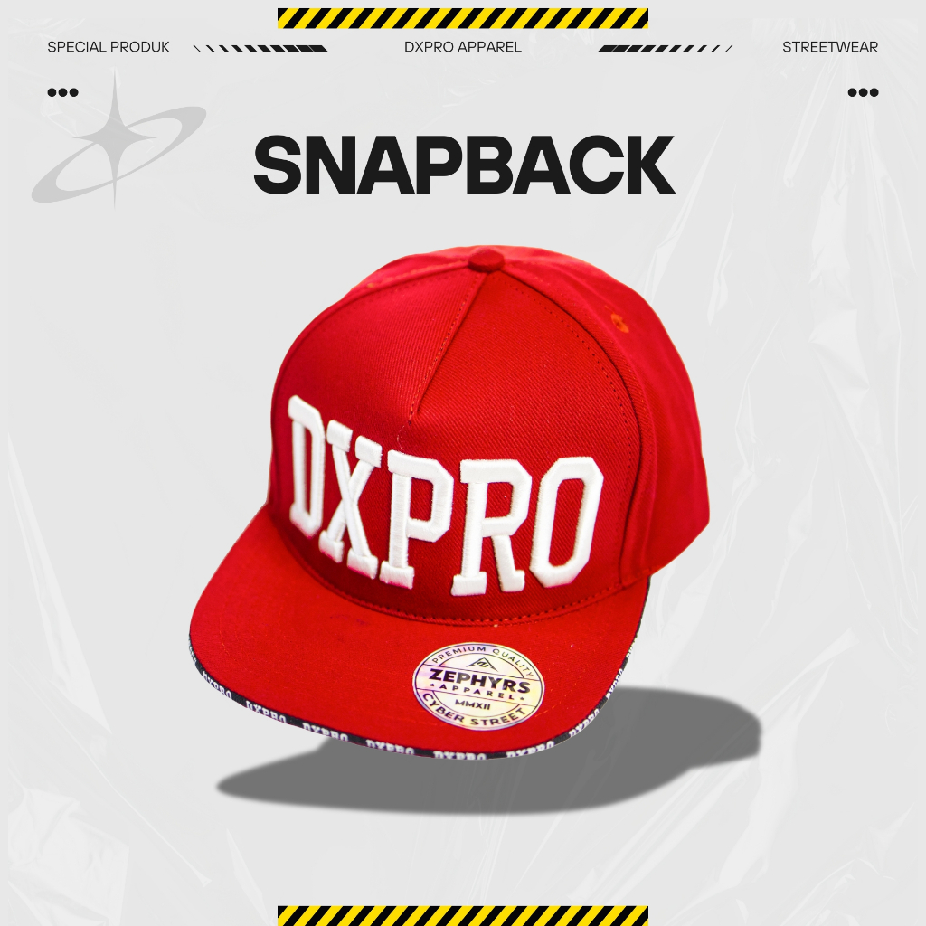 Topi Snapback Dxpro Bordir Red