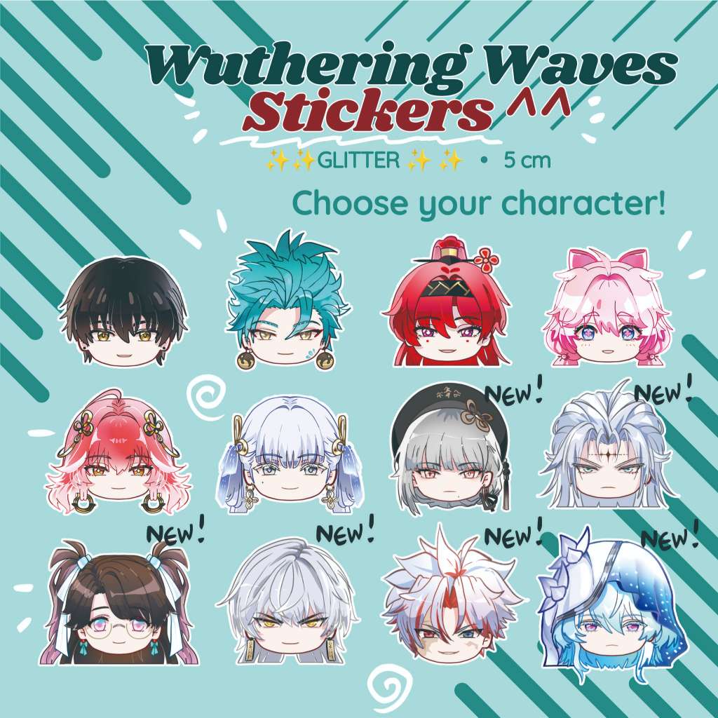 

Novnasm's Wuthering Waves GLITTER Stickers✨