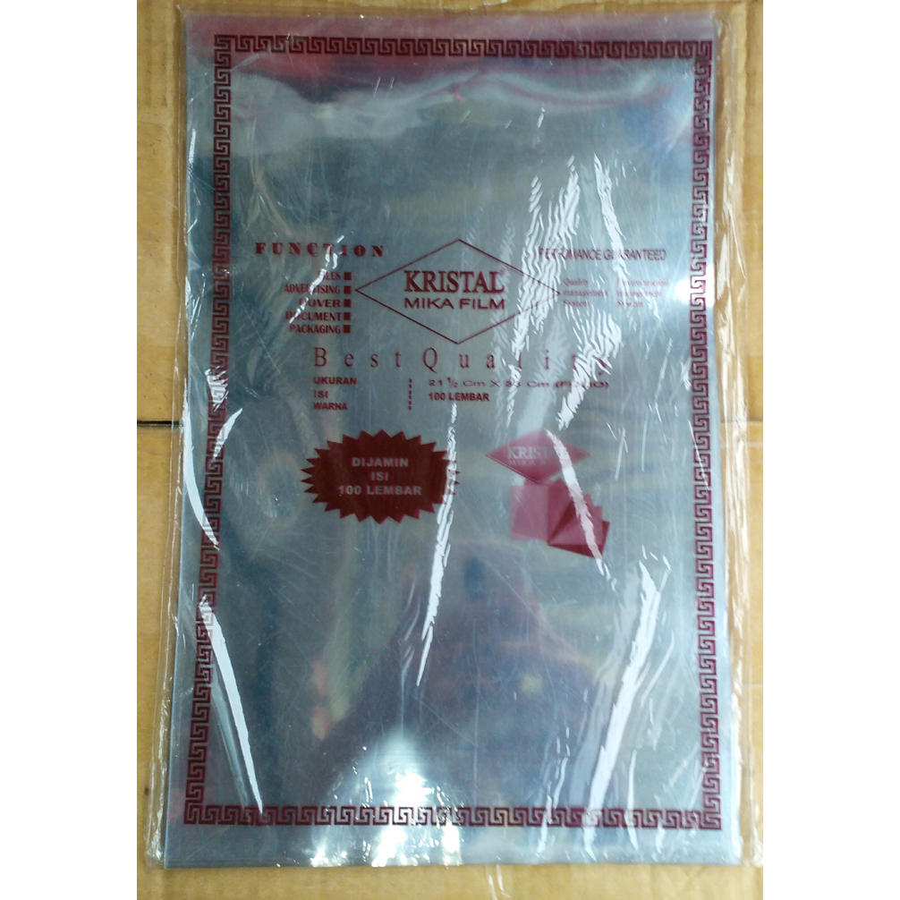 

Plastik Mika Jilid F4 Kristal / Cover Mika Jilid F4 Murah