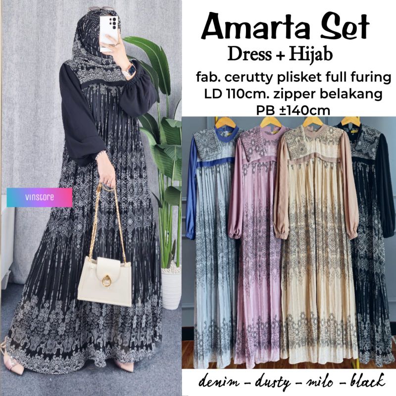 Gamis Jumbo Terbaru Amarta Maxy Jumbo Dress Kondangan Terbaru Pakaian Wanita Gamis Pesta Set Hijab T