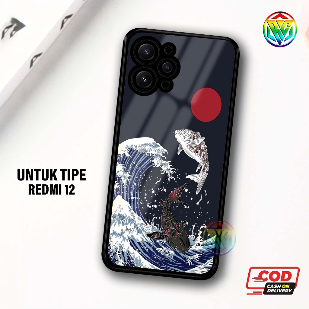 Real Case Xiomi Redmi 12 Terbaru Case kilau - New Case Glossy casing Hp Xiomi Redmi 12 [Motif OBK] -