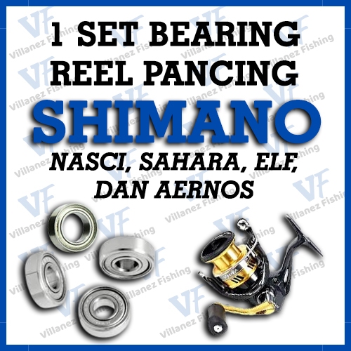 BEARING REEL SET SHIMANO NASCI, SAHARA, ELF, AERNOS, DAN SAHARA MINI BEARING PANCING SPARE PART KERE