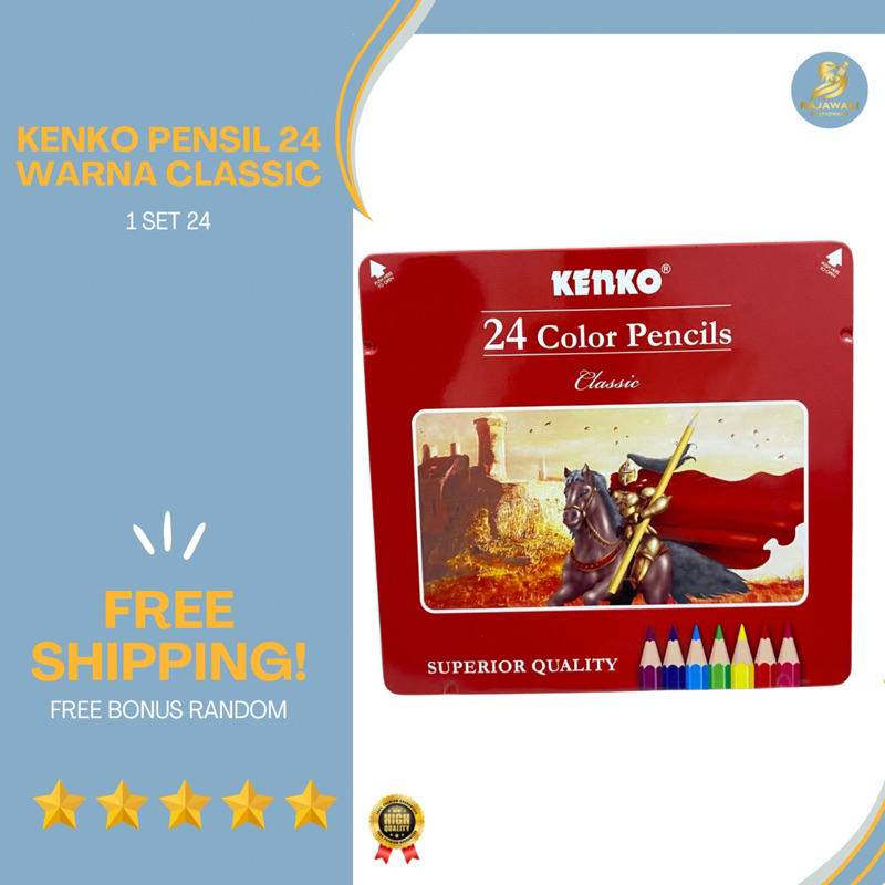 

Kenko Pensil 24 Warna Classic Superior Quality Harga Terjangkau + Free Bonus Random!!