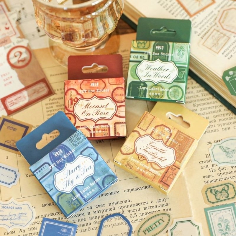 

PET box sticker Love Label Series dekor jurnal diy