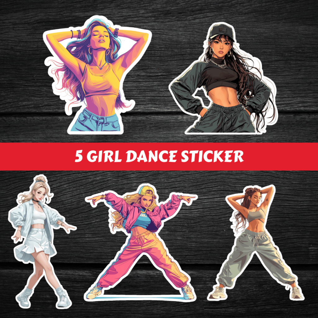 

Girl Dance Digital Sticker Printable #DS 018