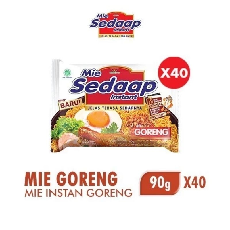 

SEDAAP MIE INSTAN GORENG 90 Gr 1 KARTON ISI 40 Pcs