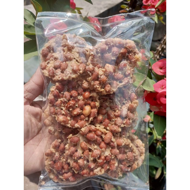 

Peyek kacang tanah bulat 250 gram renyah