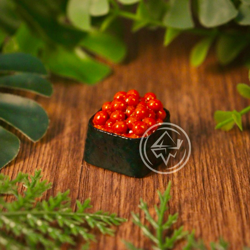 Sushi artisan keycaps salmon roe ikura roll japanese keycaps food mechanical keyboard