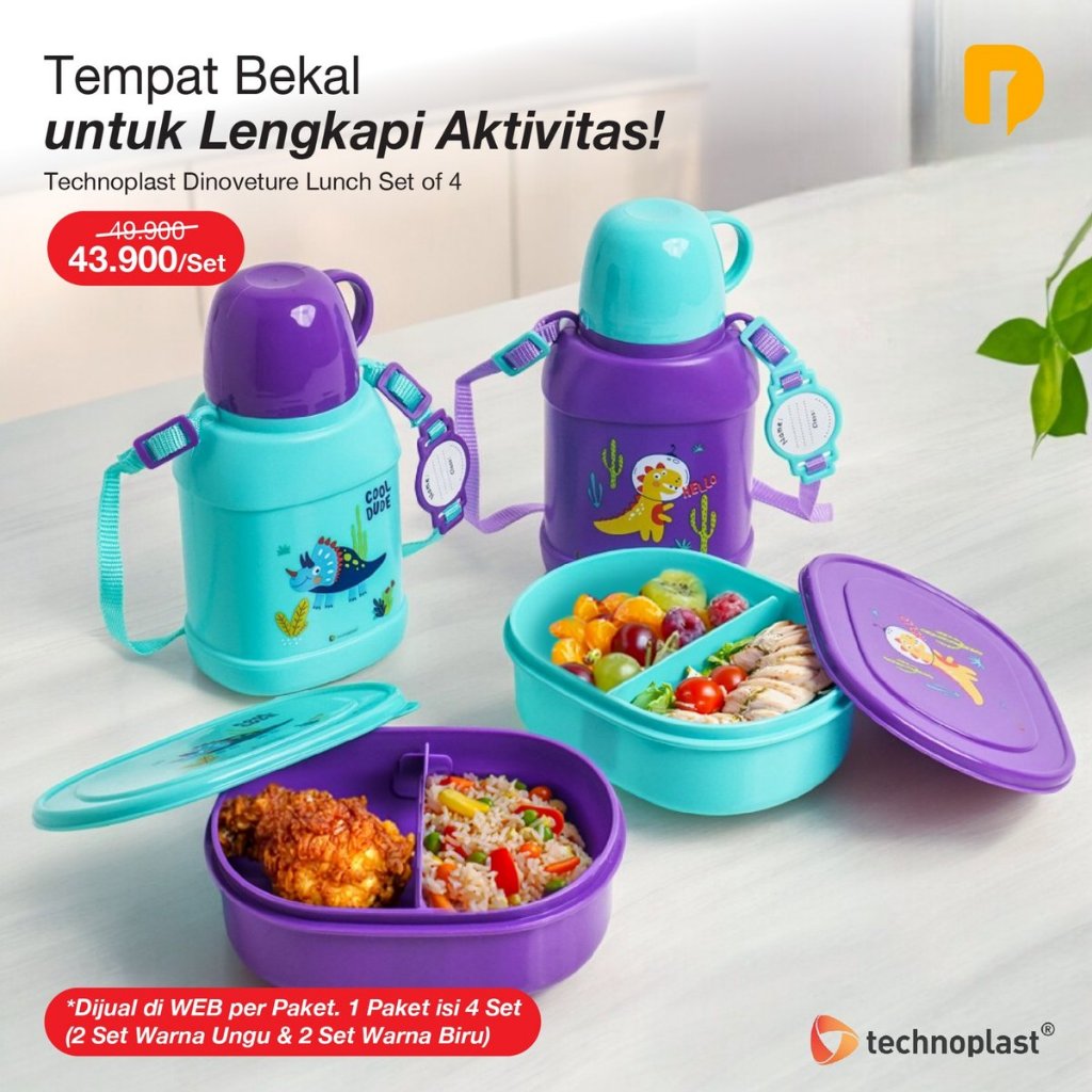 Technoplast Dinoveture Lunch Set of 4