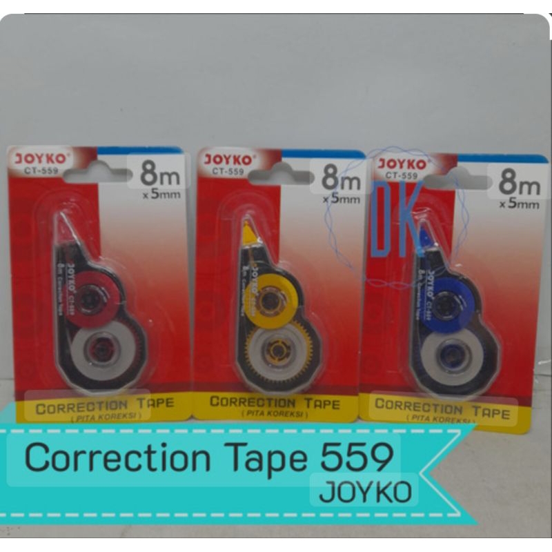 

JOYKO Corection Tape CT-559/ TIP-X Pita Kertas Tarik 8Mx5mm