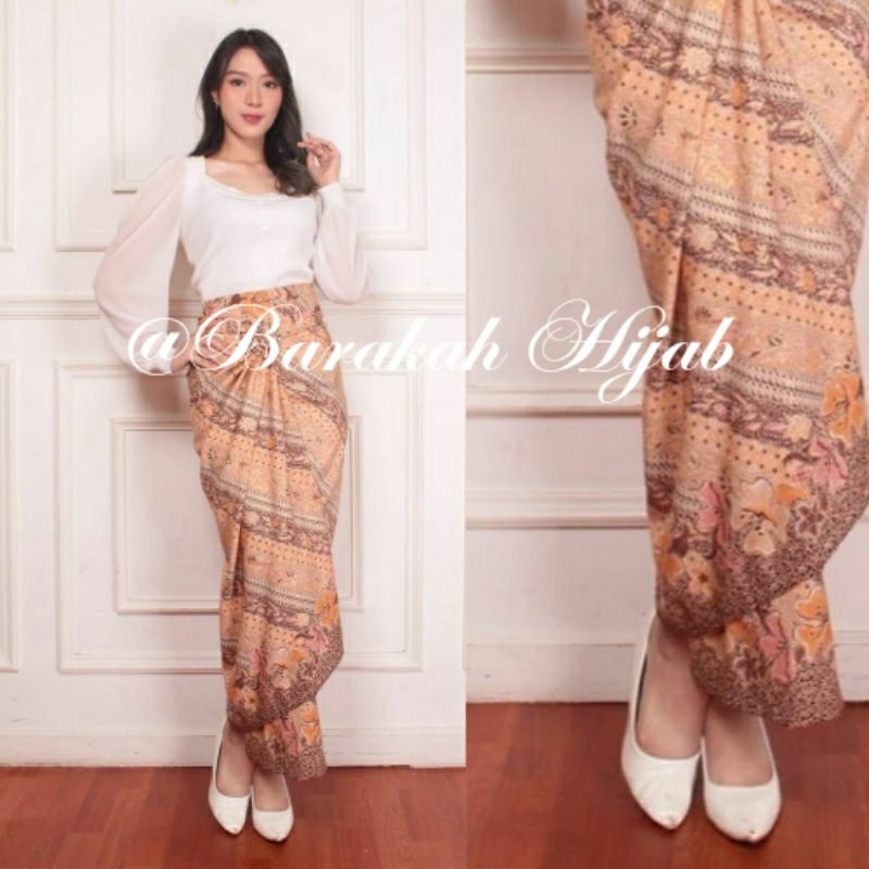 Rok Kain Lilit Batik Kebaya Free Ring Motif Bahan Silk Sutra Tebal Tidak Menerawang Wanita Dewasa Re