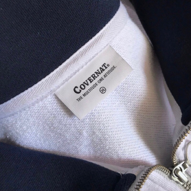 Covernat Overfit Arch Logo Half Zip-up Sweatshirt Heather Gray