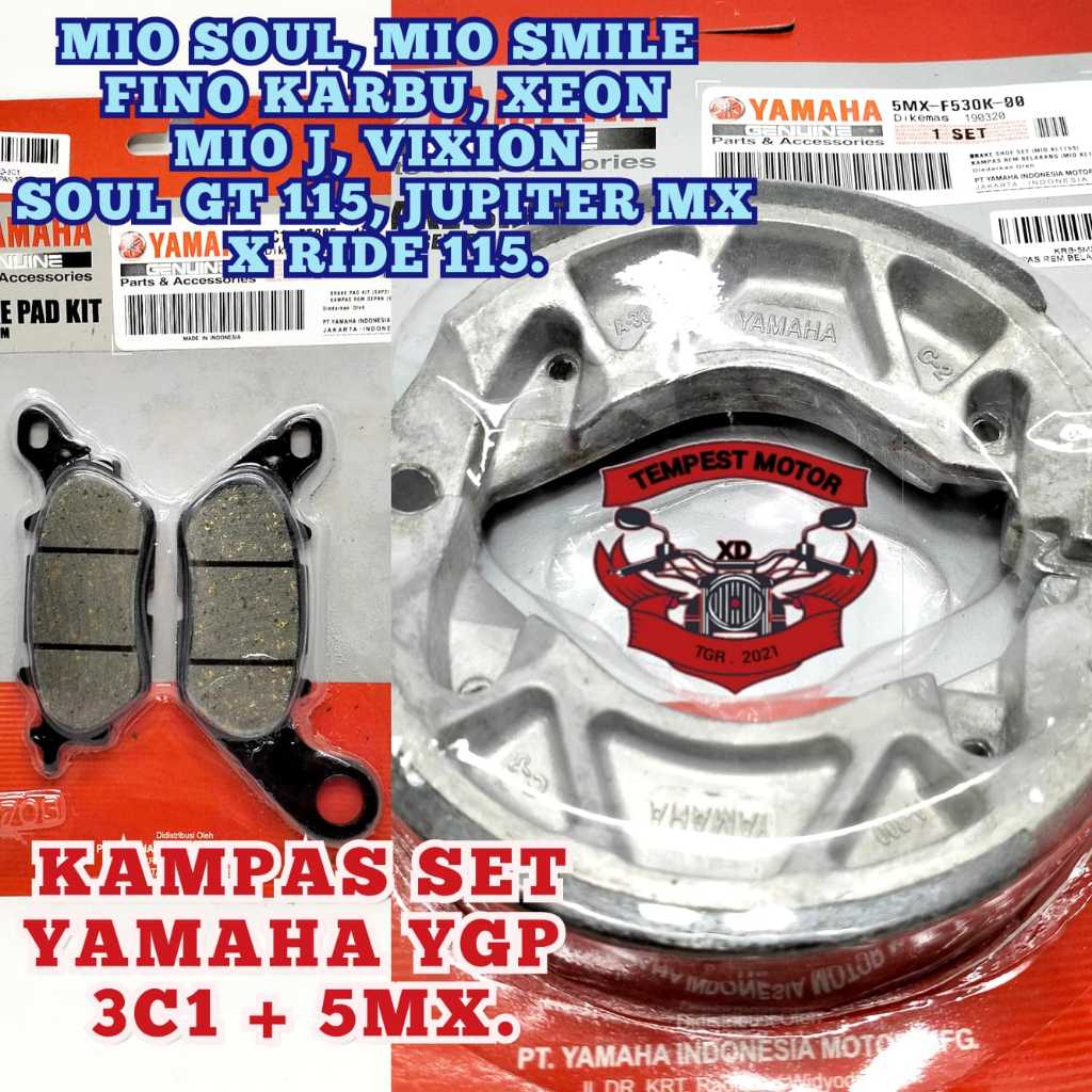 KAMPAS DEPAN BELAKANG VIXION KAMPAS DISPAD REM SET MIO SMILE DISPAD DEPAN ORI JUPITER MX KANPAS REM
