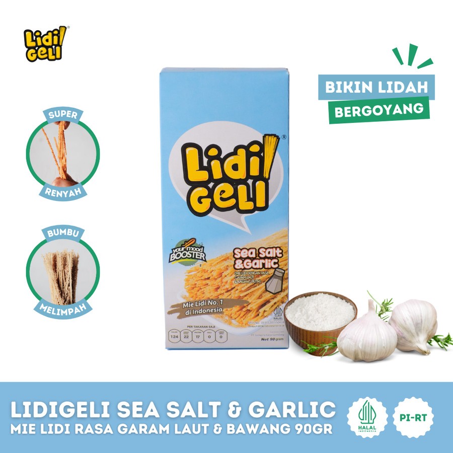 

Lidi Geli Sea Salt dan Garlic 90g