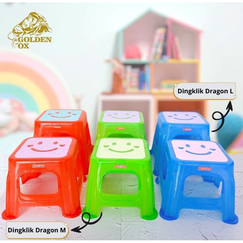 Dingklik Plastik Dragon / Kursi Plastik / Bangku Anak Plastik / Tempat Duduk Plastik
