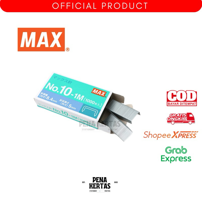 

MAX STAPLES / ISI STAPLES (HEKTER) Ukuran 10-1M - PenaKertas