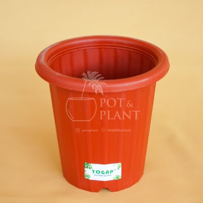 See More LUSINAN Pot Plastik Yogap 15cm YPT13 Cokelat