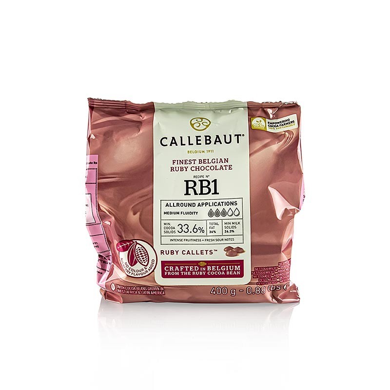 

Callebaut Ruby / Ruby Chocolate / RB1 - 400 Gram