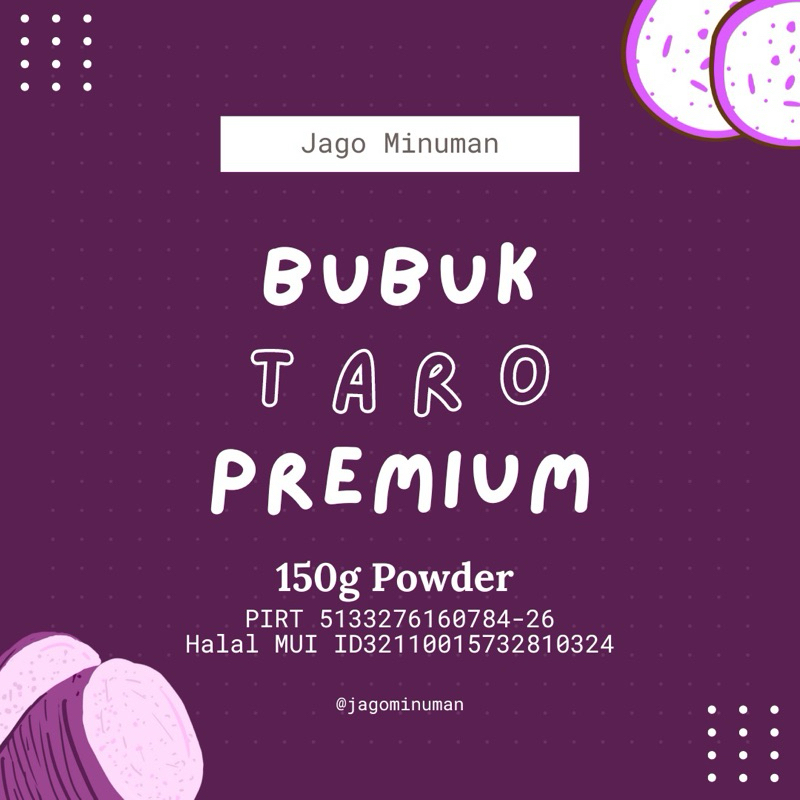 

150g TARO BUBUK MINUMAN PREMIUM (JAGO MINUMAN)