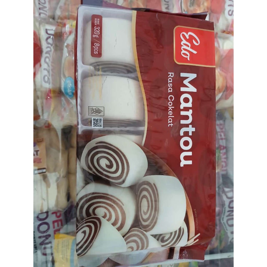 

Edo Mantou rasa coklat 320 gram isi 8