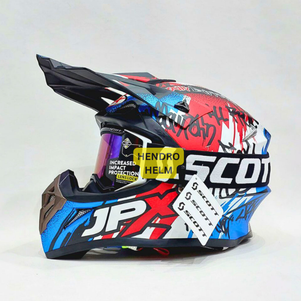 Helm Jpx Cross Fox1 X6 Black Dop Trail