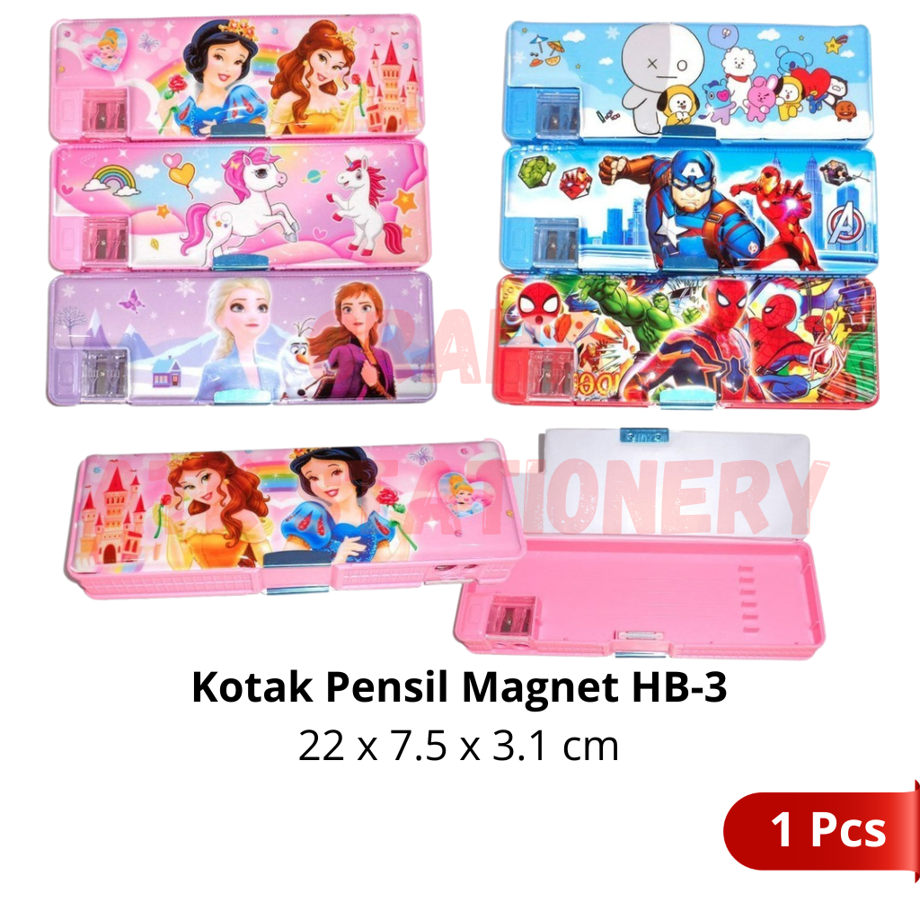 

Kotak Pensil + Rautan Magnet HB-3 / Tempat Pensil / Pencil Case + Rautan Magnet HB-3