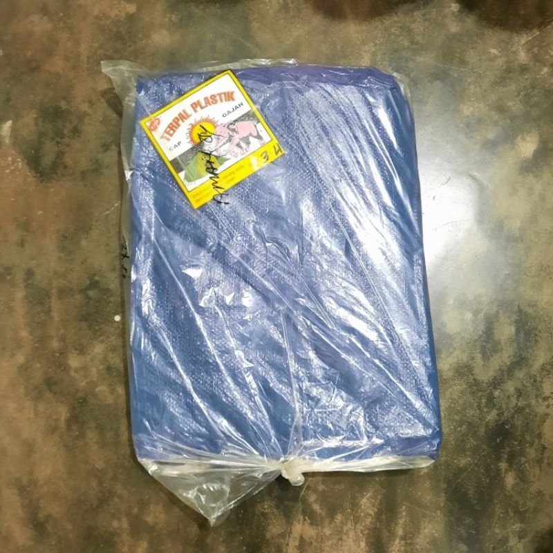 Terpal Plastik Ukuran 3 x 4 meter A3 merk Gajah warna Biru / Terpal Tenda 3m x 4m
