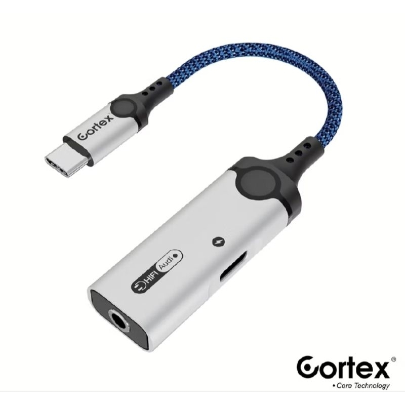 Splitter MH341 USB-C Splitter 2in1 Type-C to Charging + 3.5mm Audio Open Mic 60W Charging Adapter